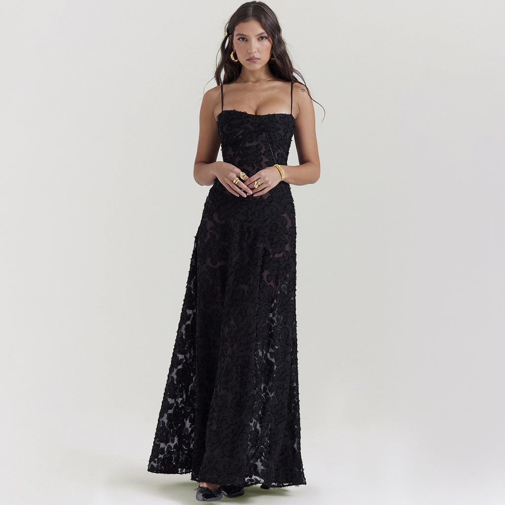 Moonlit Lace Formal Gown