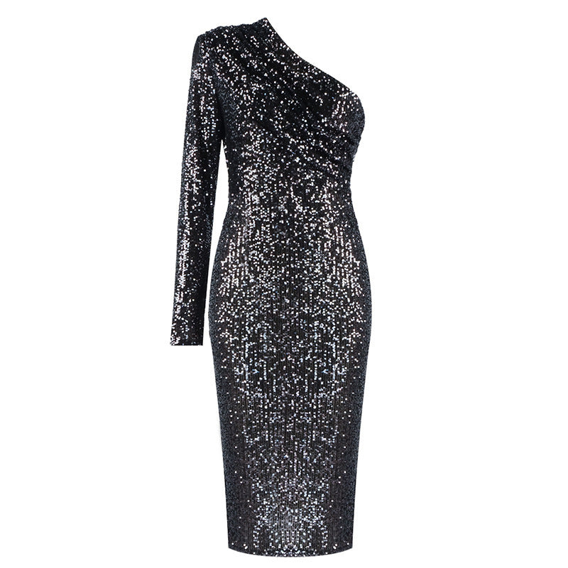 Noir Enchant Oblique Gown