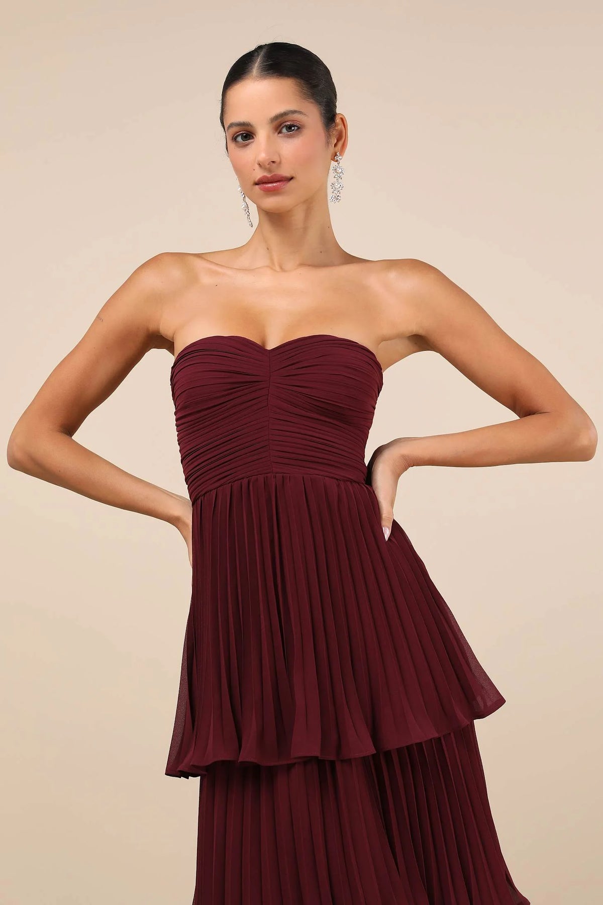 Léonie Plum Tiered Maxi