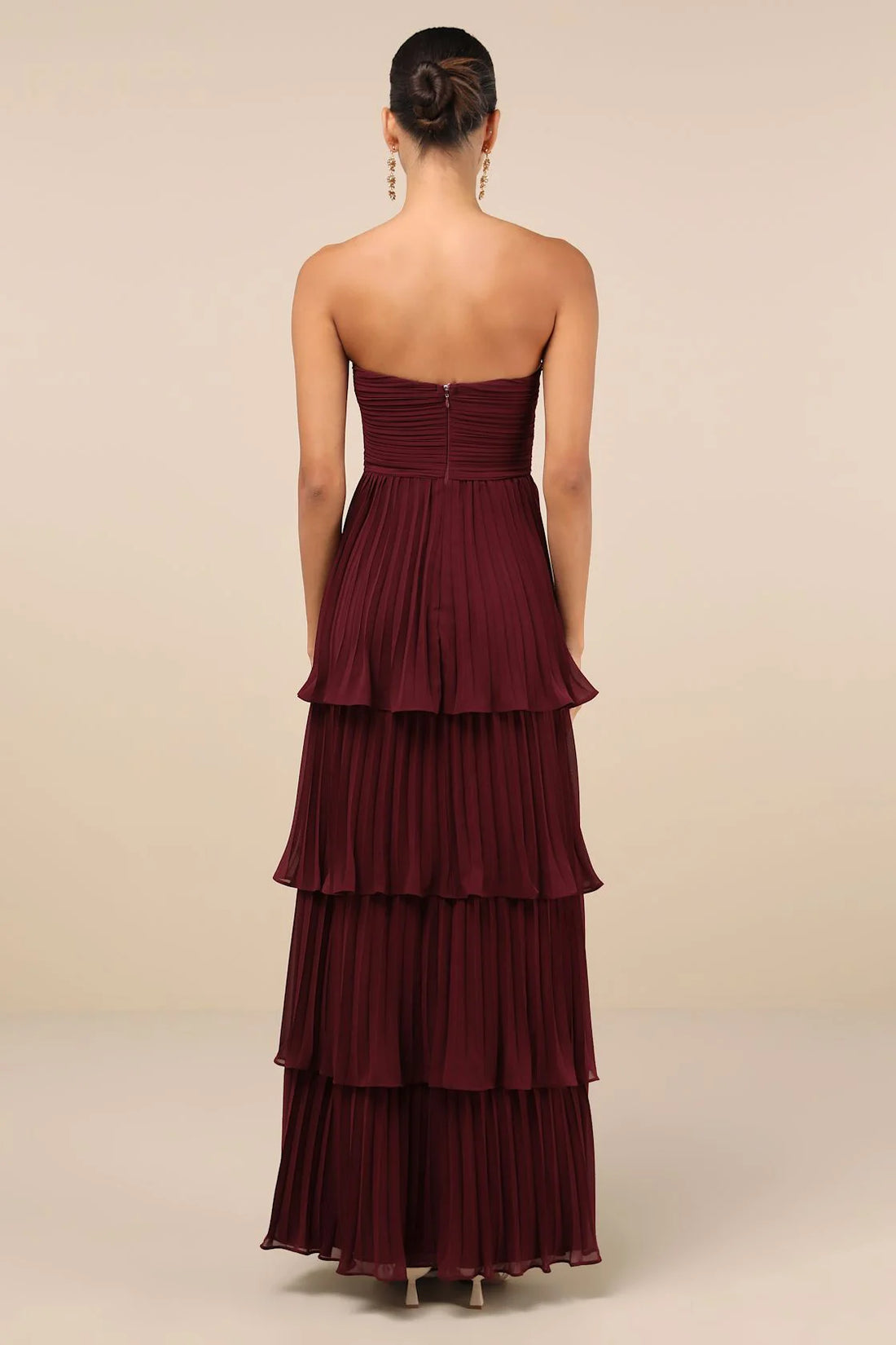 Léonie Plum Tiered Maxi