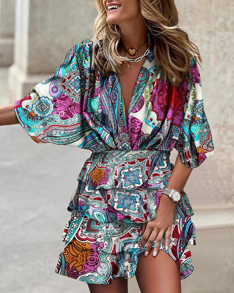 Vallena Draped Edge Dress