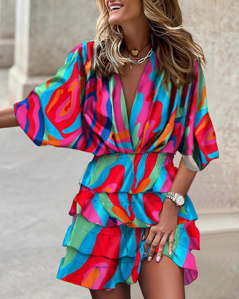 Vallena Draped Edge Dress