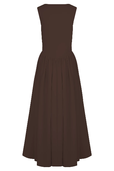 Natalia™ | Sukienka Midi Kakao