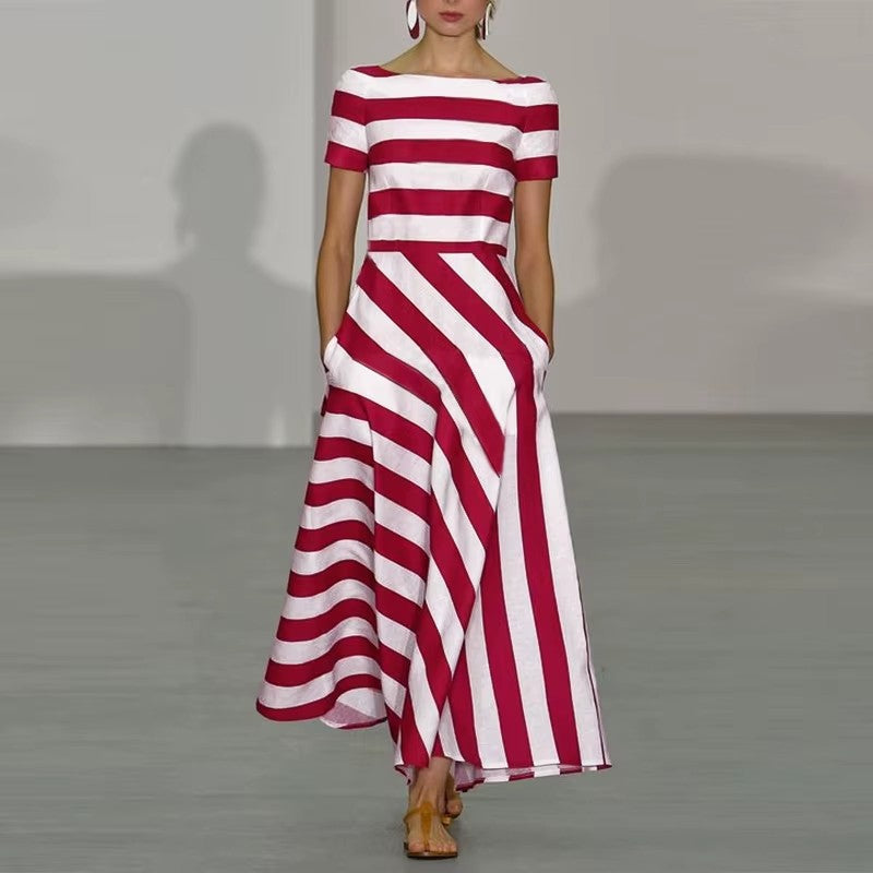Klara™ | Luźna Sukienka w Paski