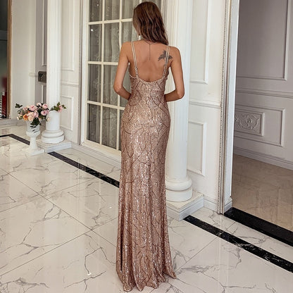 Gosia™ | Cekinowa Sukienka Slip