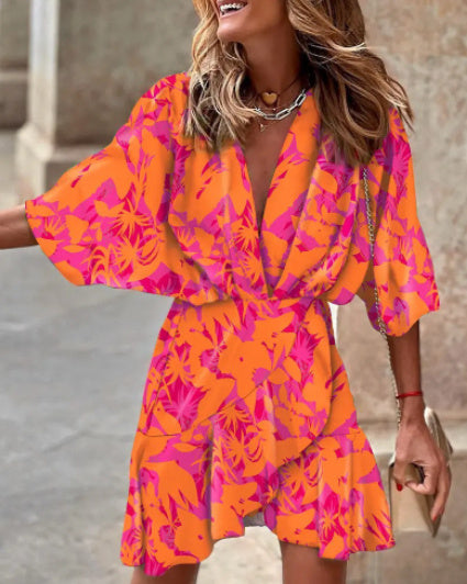 Vallena Draped Edge Dress