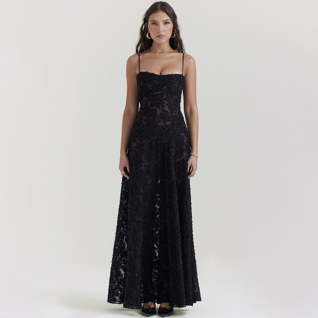 Moonlit Lace Formal Gown