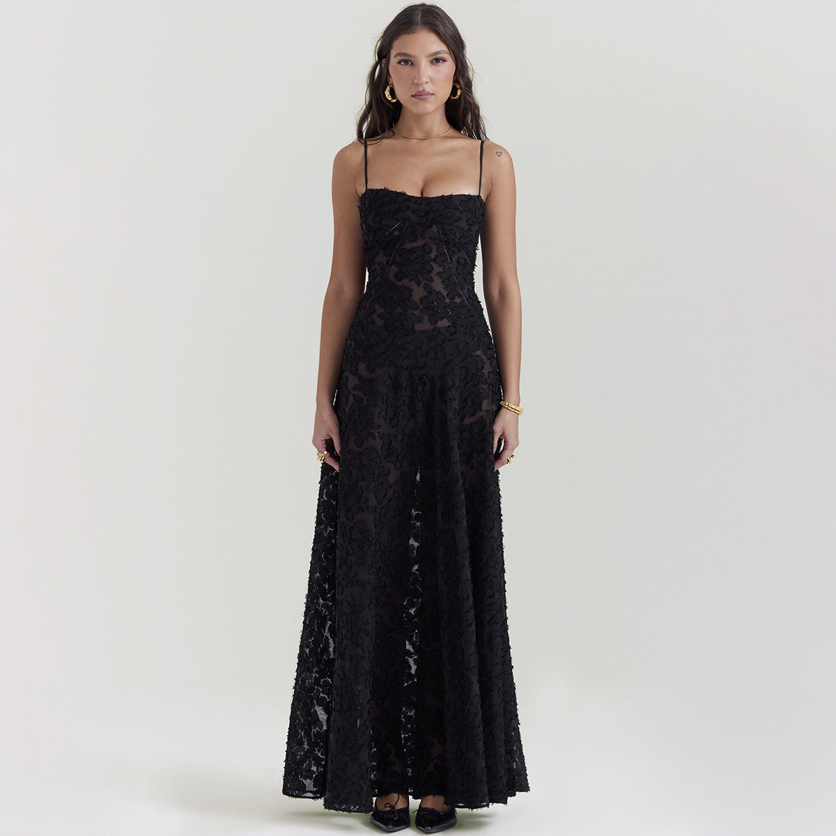 Moonlit Lace Formal Gown