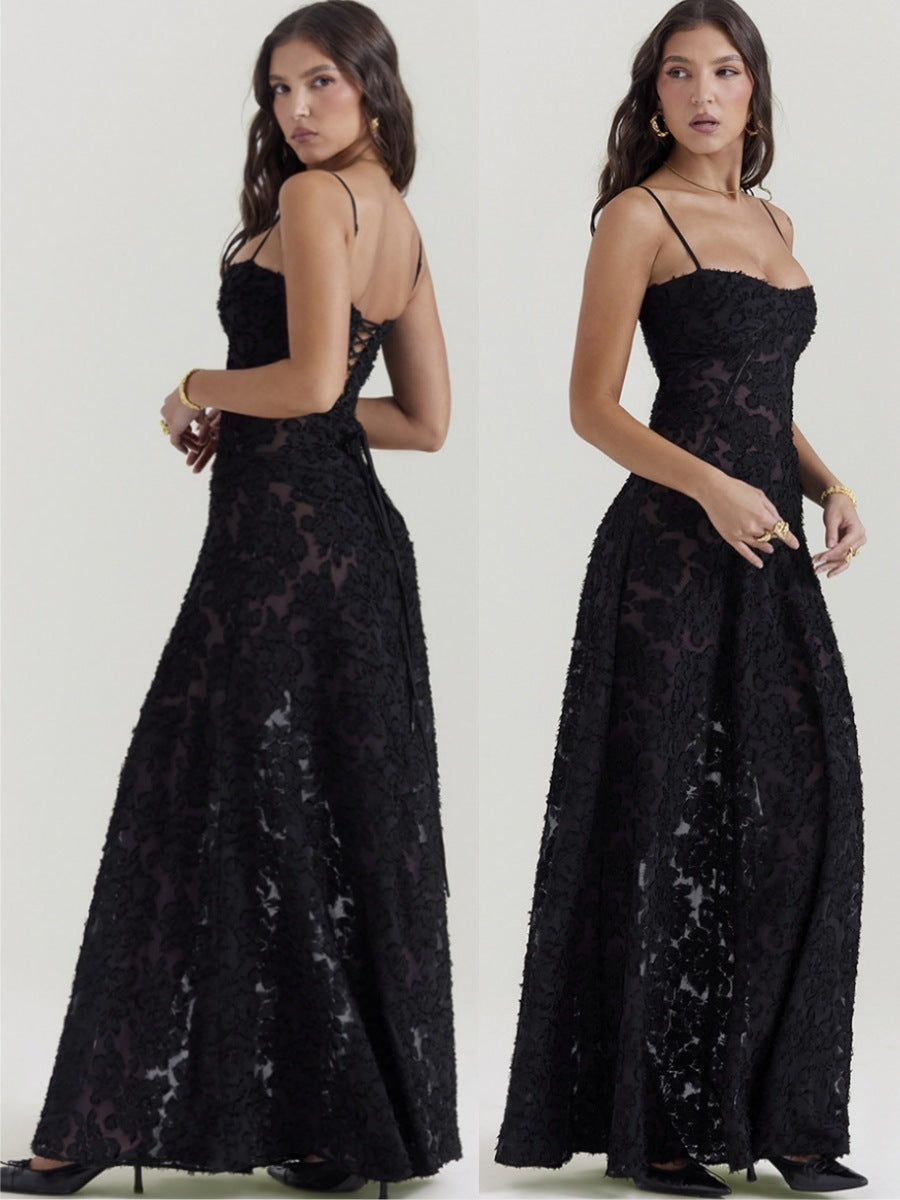 Moonlit Lace Formal Gown