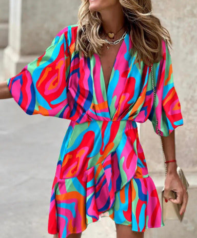 Vallena Draped Edge Dress
